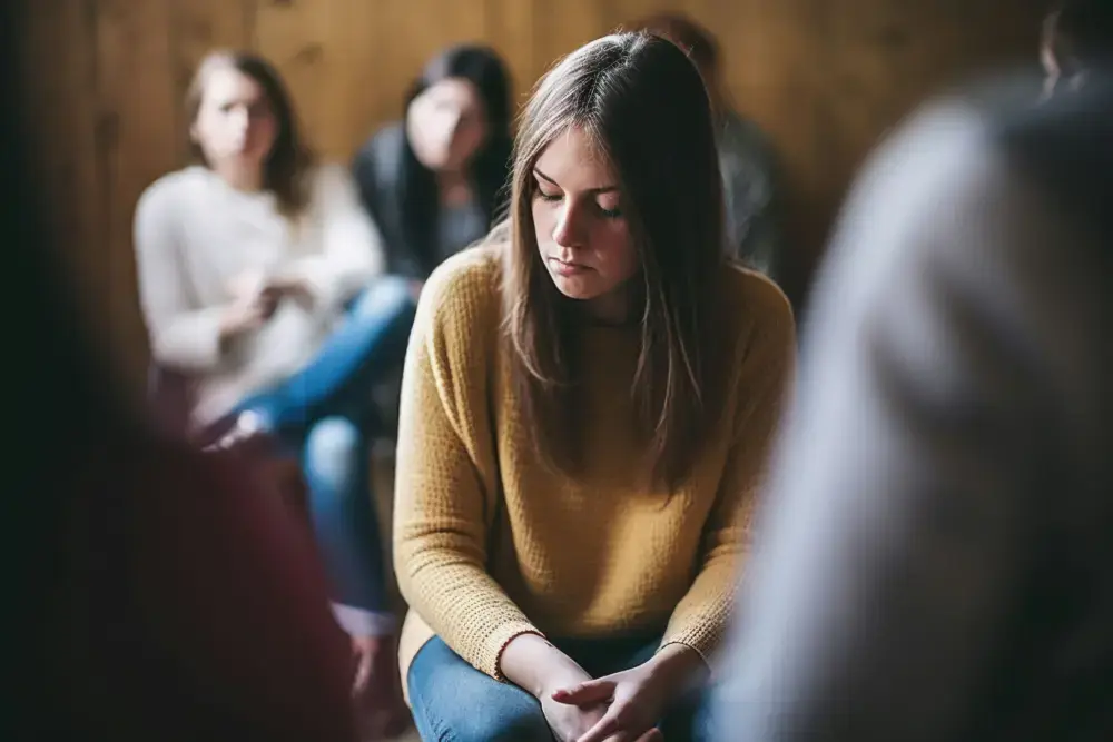 cycle-of-anxiety-disorder group session discussing the cycle of anxiety and coping skills