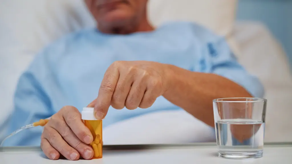 Patient taking prescribed medications for alcohol withdrawal during medical detox