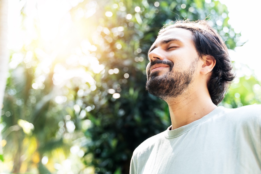 man attending faith-based rehab for addiction Recovery